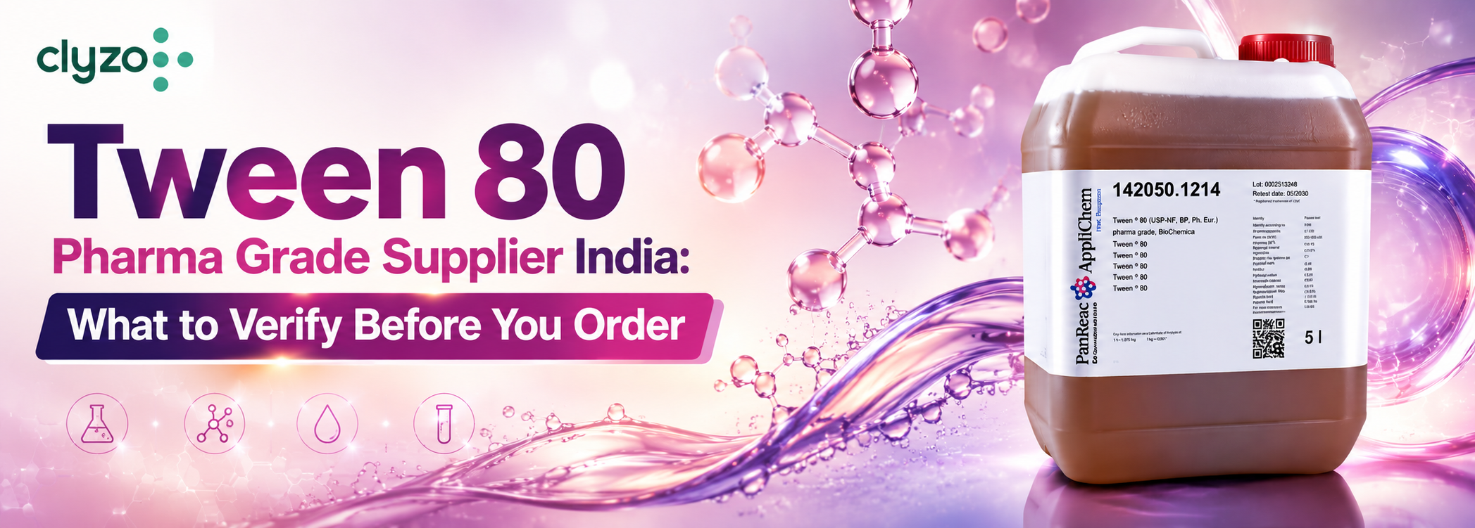 Tween 80 Pharma Grade Supplier India: What to Verify Before You Order